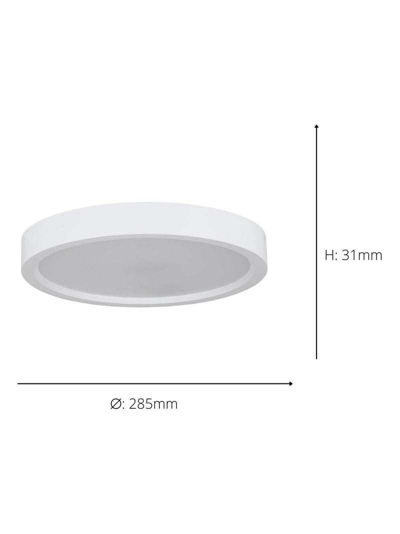 Eglo white plastic ceiling light, imported from the UK