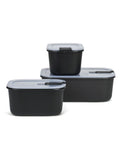 3-Piece Food Storage Container Set with Easy-Clip Lids, Includes 450 ml and 1000 ml Boxes