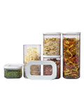 Mepal White Modula Stackable 5 Piece Kitchen Storage Set