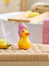 Next Yellow Hair Wrap Duck Bathroom Ornament- Buy online at McGrocer