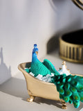 Benedict blue peacock bath ornament resin, imported from the UK