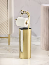 Next Gold Bow Floor Standing Toilet Roll Holder- Buy online at McGrocer