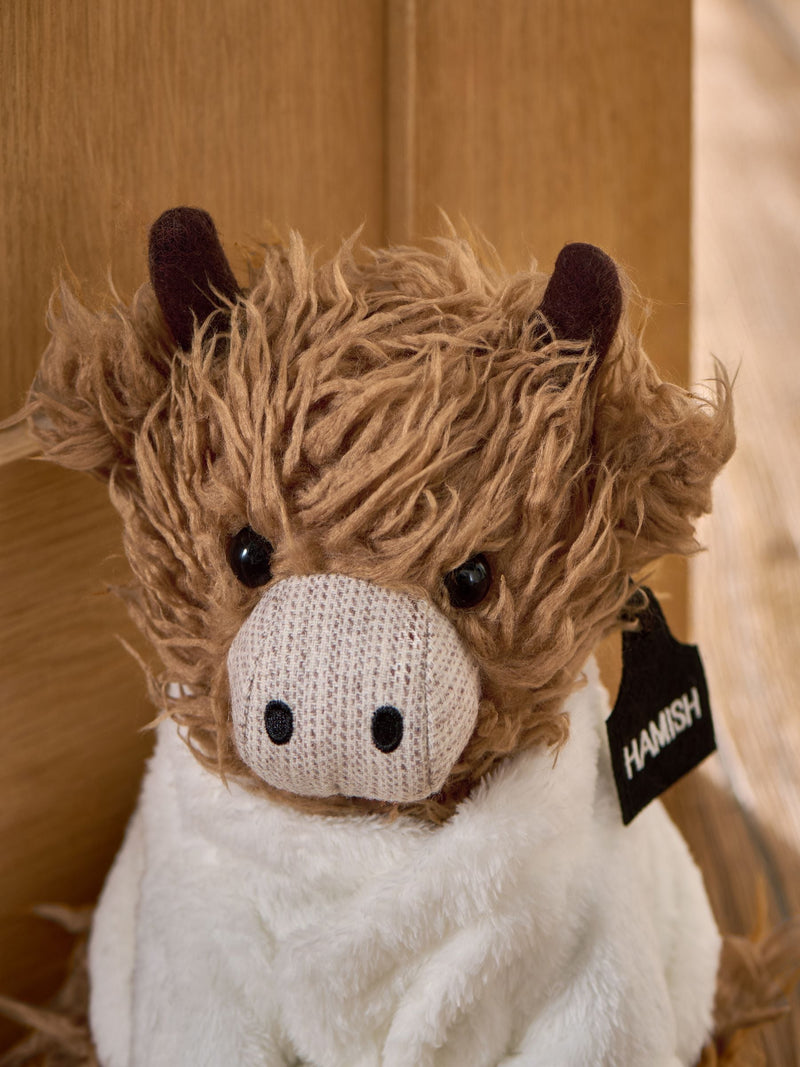Natural Pamper Hamish Highland Cow doorstop, imported from the UK