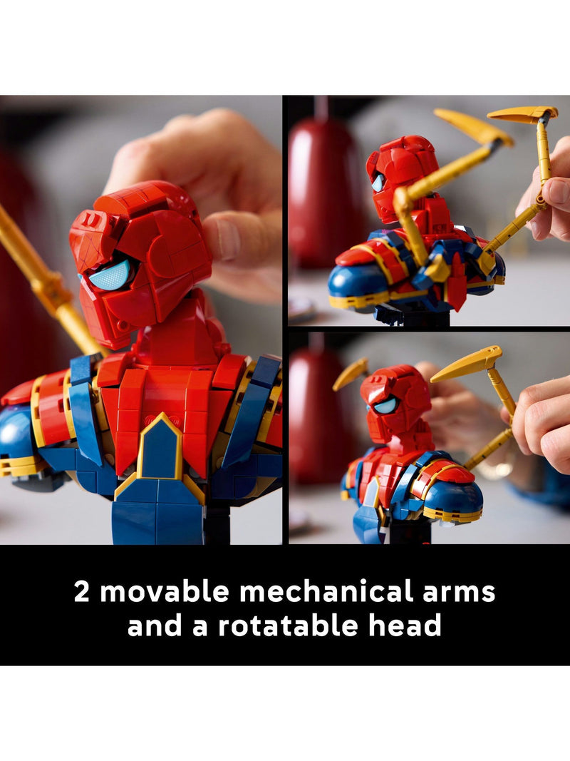 LEGO Iron Spider-Man bust building set 26cm, UK version