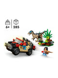 LEGO Jurassic World Raptor Off-Road Escape dinosaur toy set 285 pieces, imported from the UK