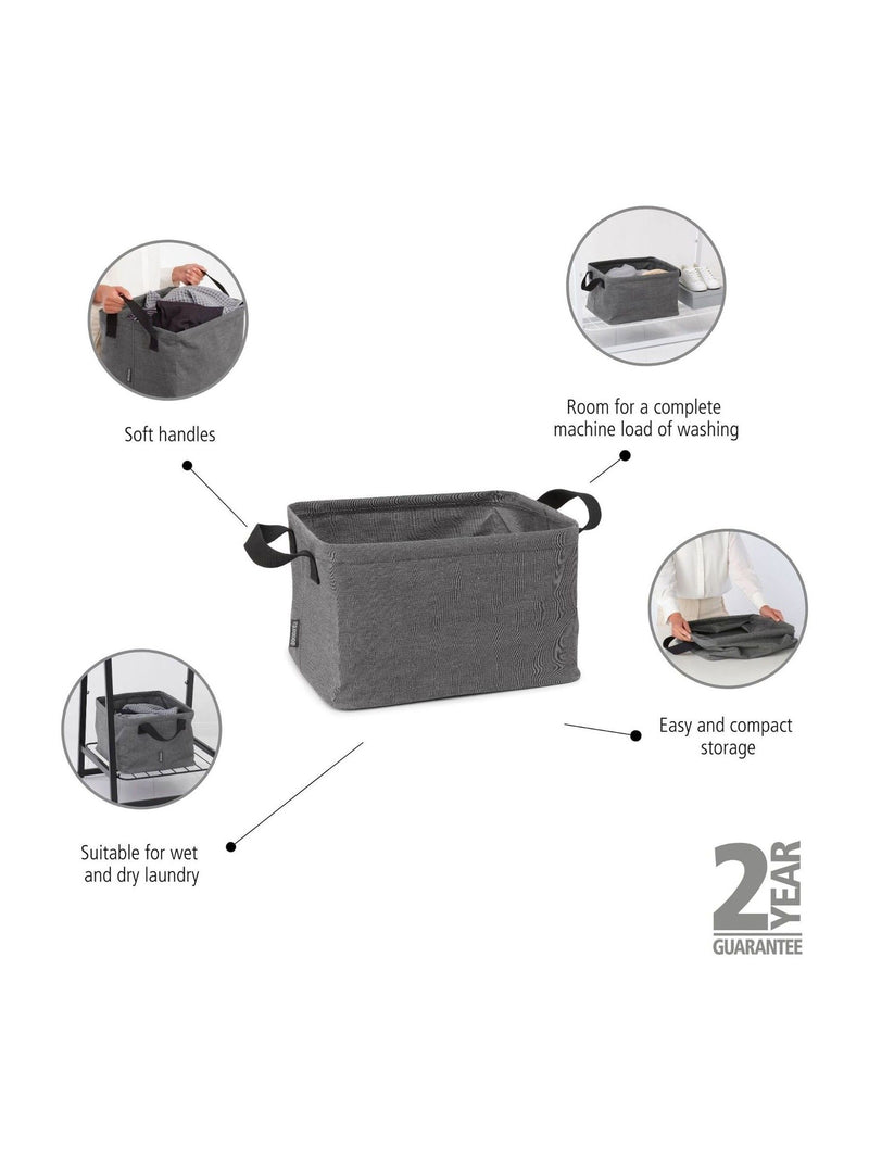 Brabantia Pepper Black foldable laundry basket, UK version