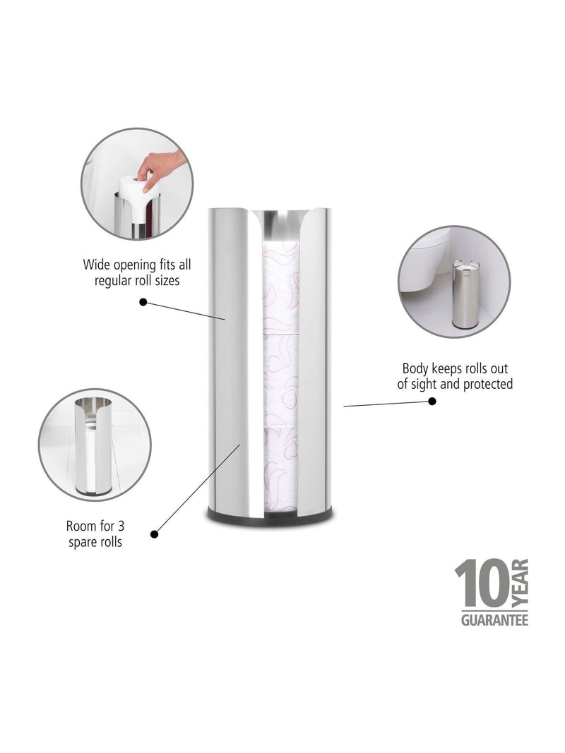 Brabantia Brilliant Steel ReNew Toilet Roll Dispenser