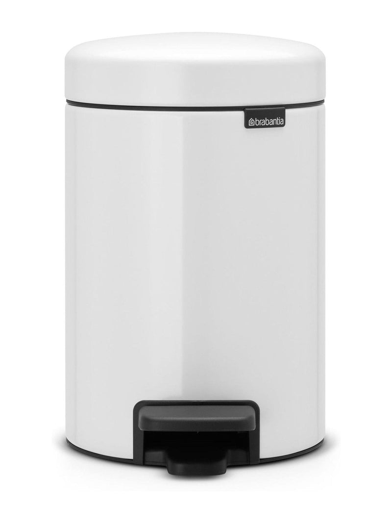 Brabantia white pedal bin 3 litre - British product