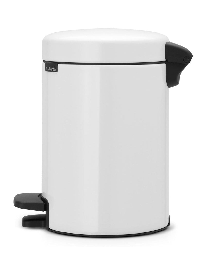 Brabantia white pedal bin 3 litre - British product