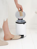 Brabantia white pedal bin 3 litre - British product