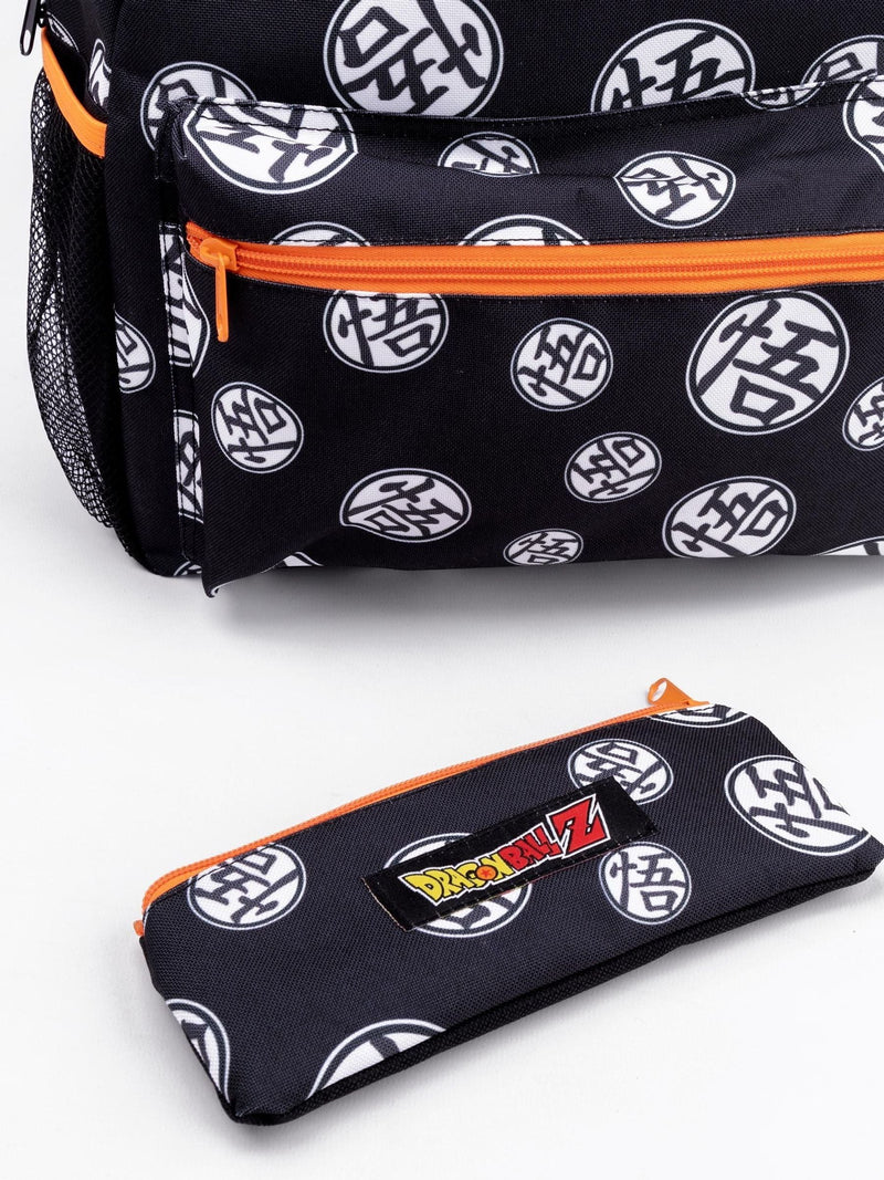 Vanilla Underground Black Dragon Ball Z backpack set 4 piece, imported from the UK