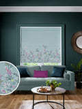 Sara Miller Dusky Blue Botanic Paradise Roman blind 1300x1400mm - British product