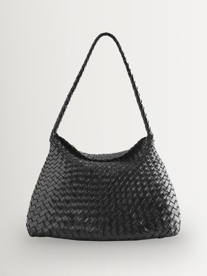Dragon Diffusion black woven leather Santa Maria bag - British product