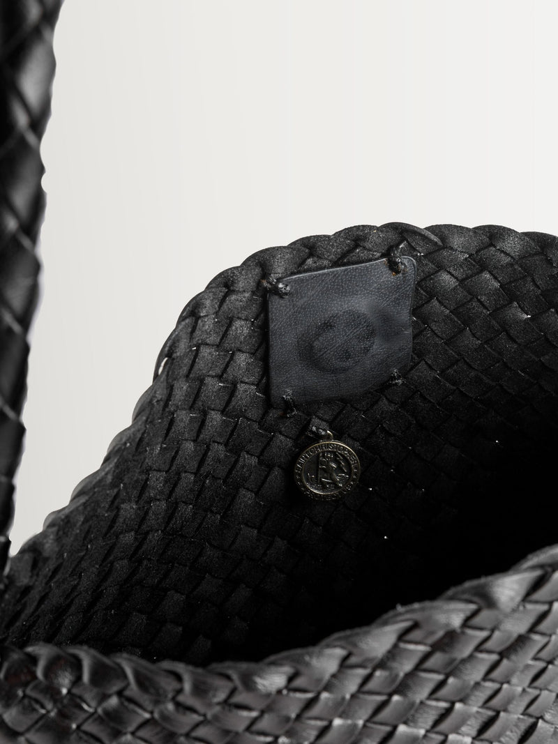 Dragon Diffusion black woven leather Santa Maria bag - British product