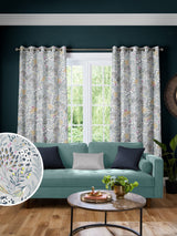 Next Sara Miller Soft Grey Songbird Made to Measure Curtains 1380x1380mm- Buy online at McGrocer