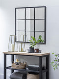 Garden Trading black Fulbrook wall mirror 90x90cm, UK version