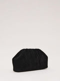 Phase Eight black suede clutch bag with gold detailing 13x25cm - British product