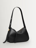 Tory Burch black Romy pebbled leather shoulder bag - British product