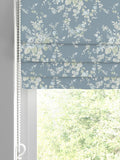 Shabby Chic roman blind dusky blue garden floral (British brand)