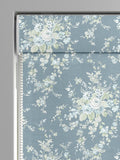 Shabby Chic roman blind dusky blue garden floral (British brand)