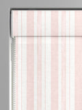 Shabby Chic blush pink watercolour stripe made to measure roman blind - British product