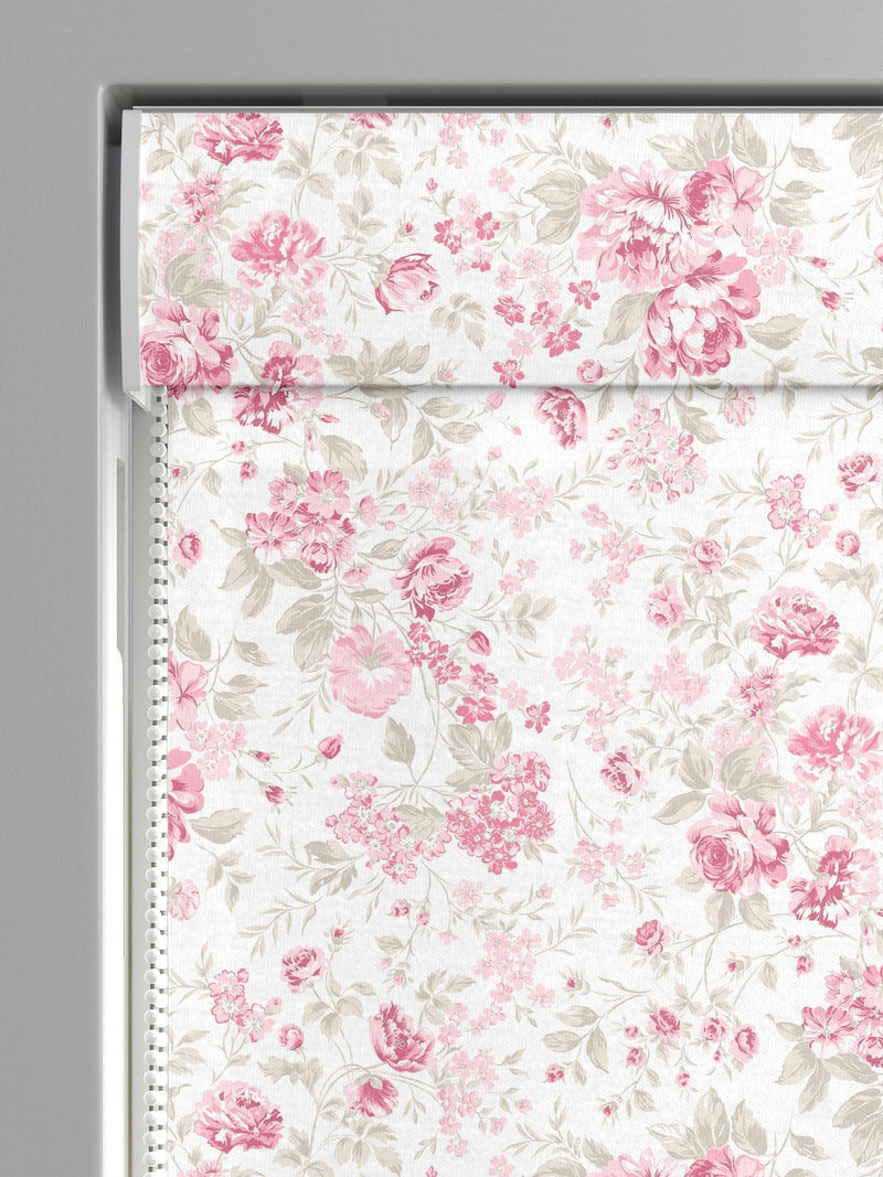 Shabby Chic pink romantic rose Roman blind, imported from the UK