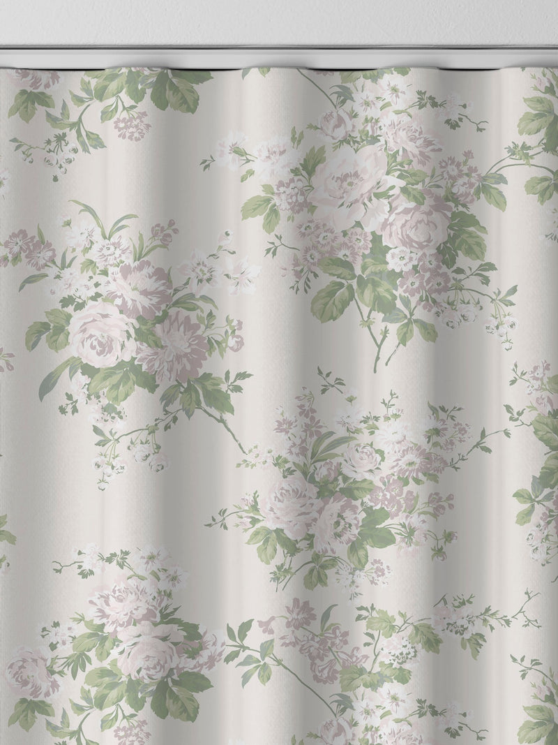 Shabby Chic Natural Rose Chintz curtains made to measure, imported from the UK