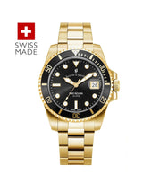 Next Jacques Du Manoir Gold Tone Gents Dress-Diver Bracelet Watch- Buy online at McGrocer
