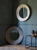 Gallery Home Cream Ramilla round mirror 81cm - British product