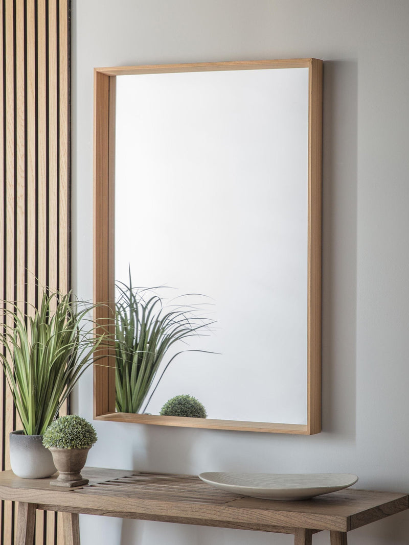 Gallery Home Comesta oak wood mirror 104.5cm x 74cm, UK version