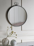 Gallery Home Silver Baystone Round Mirror 70cm x 61cm, UK version