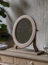 Next Gallery Home Natural Mystina Dressing Table Mirror- Buy online at McGrocer