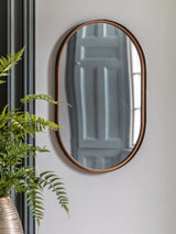 Next Gallery Home Bronze Greyburn Elipse Wall Mirror 90.5cm x 60cm- Buy online at McGrocer