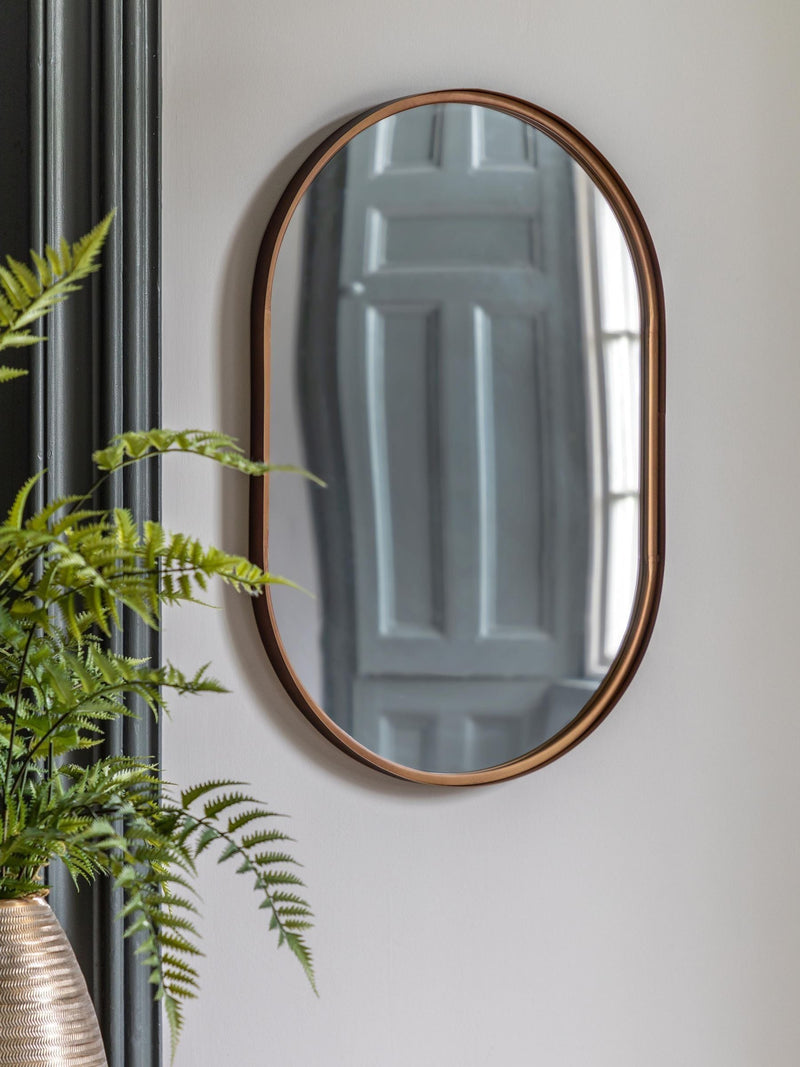 Gallery Home Bronze Greyburn Elipse mirror 90.5cm x 60cm, UK version