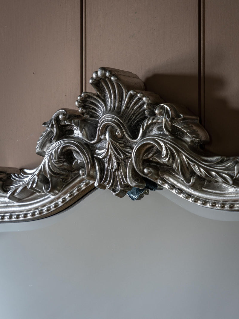 Gallery Home Silver Cagna wall mirror light 190cm height, UK version