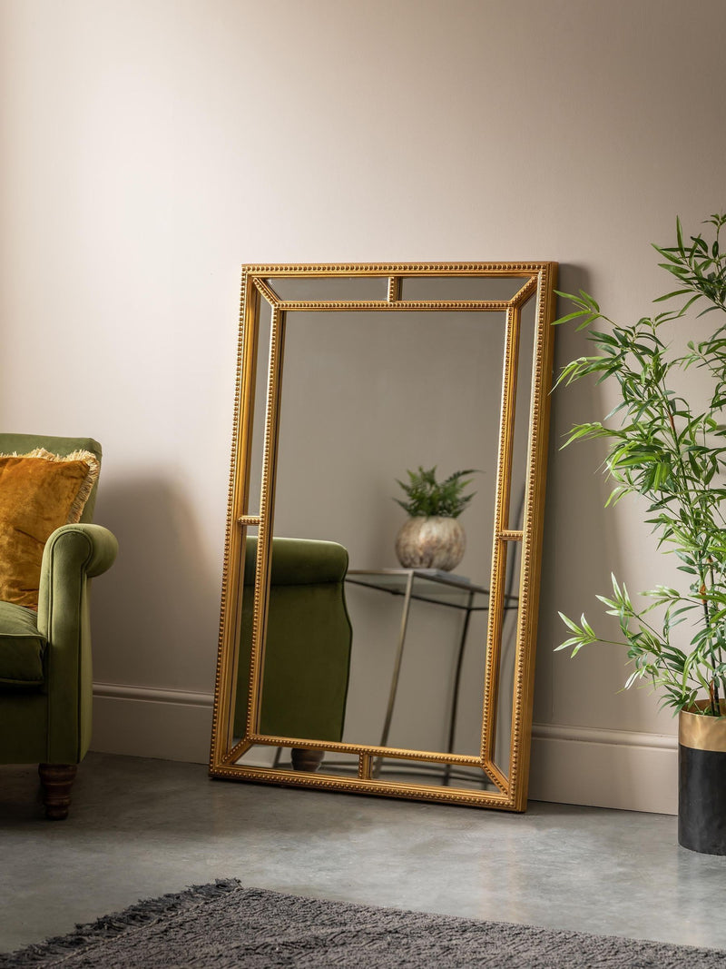 Gallery Home Gold Sinvello Rectangle Mirror 121cm x 80cm, UK version