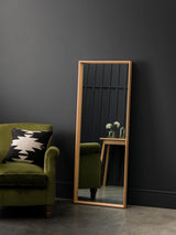 Next Gallery Home Light Wood Comesta Mirror Long Oak Wall Mirror- Buy online at McGrocer