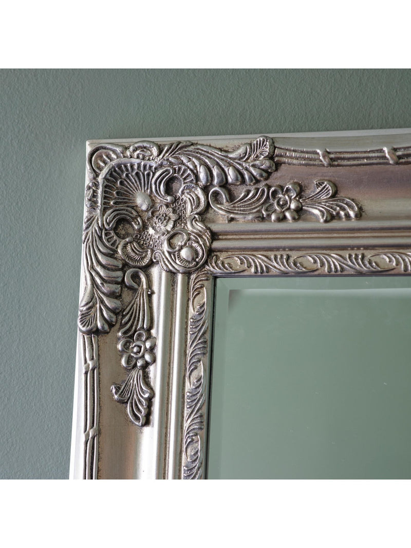 Gallery Home Silver Hampton Leaner Antique Mirror 170cm x 84cm, UK version