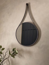 Next Gallery Home Bronze Broadway Round Mirror Wall Mirror 91.5cm x 51cm- Buy online at McGrocer