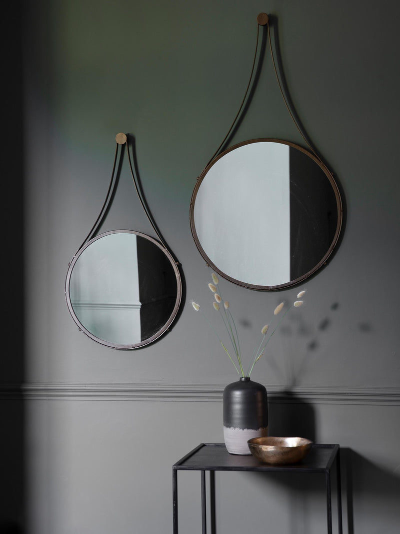 Bronze Broadway Round Mirror 91.5cm x 51cm, UK version