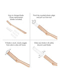 Tweezerman facial razor rose gold (British brand)