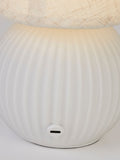 Searchlight Nordic Moon table lamp in white and gold, UK version