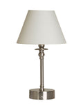Searchlight satin nickel rechargeable LED touch table lamp 41cm (British brand)