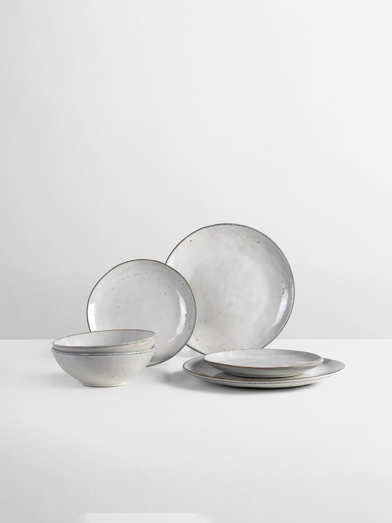 Broste Copenhagen Sand Nordic ceramic dinner set, set of 2 - British product