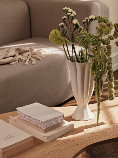 Next Broste Copenhagen Heli Cream Ceramic Candle Holder 30cm- Buy online at McGrocer