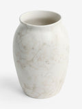 White ceramic marble effect vase 26.5cm (British brand)