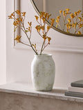 White ceramic marble effect vase 26.5cm (British brand)
