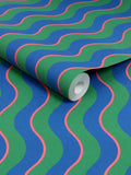 Graham & Brown Neon Nights Envy Making Waves wallpaper sample A4, UK version