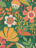 Graham & Brown Oopsy Daisy Forest Green Envy wallpaper sample A4, UK version