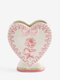 Cath Kidston pink heart shaped vase 21cm, imported from the UK